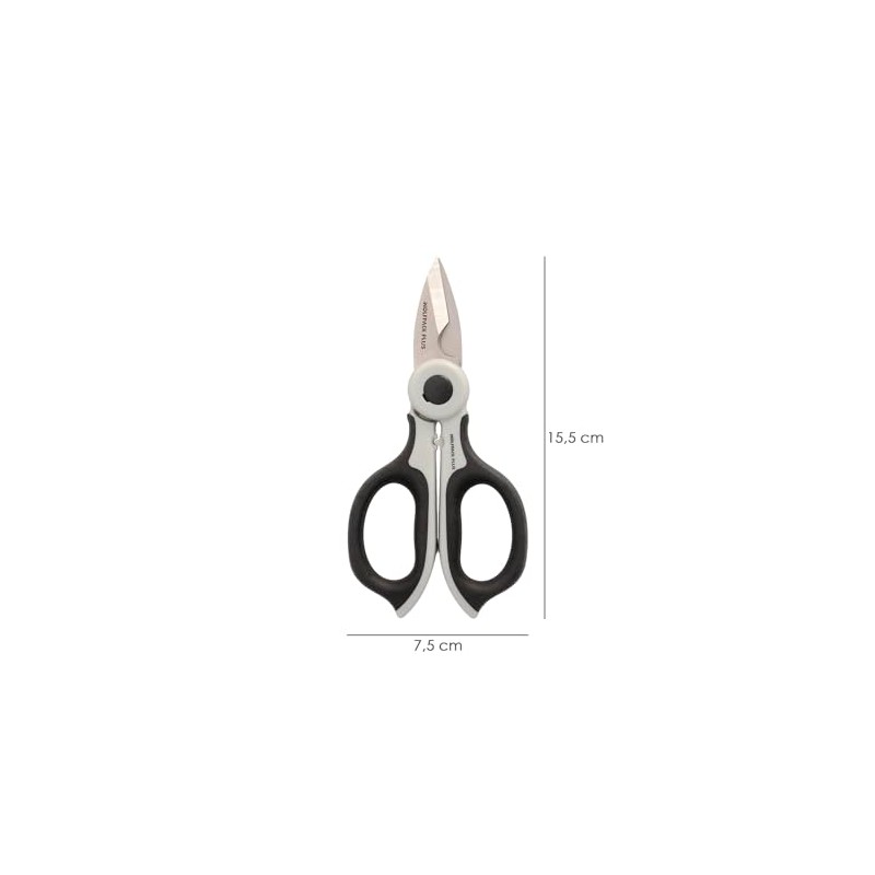 Electrician Scissors 155 mm. TPR Plus No Tension Handle, Stainless