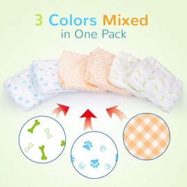 Pet Soft Disposable Dog Nappies for Female Dogs, Pack of 12, Highly Absorbent Cats Dog Nappies for Female Dogs, Incontinence, Heat, Urinary Tract (L, 12)
