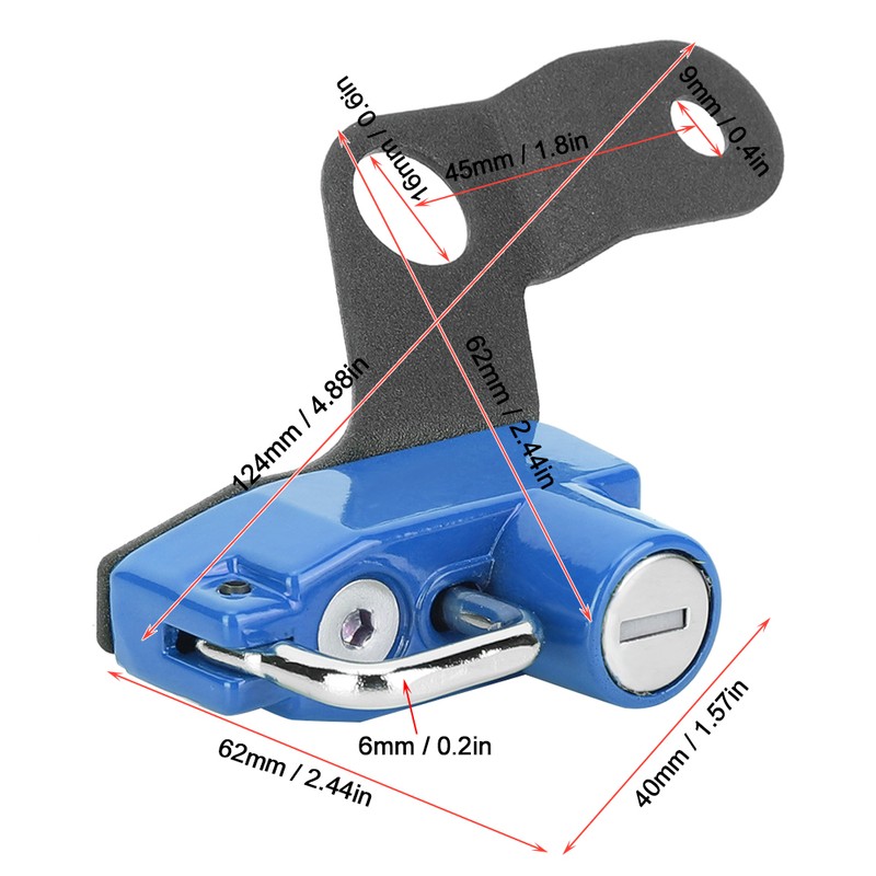 Motorcycle Modification Aluminum Alloy Helmet Lock Mount Hook Fit for
