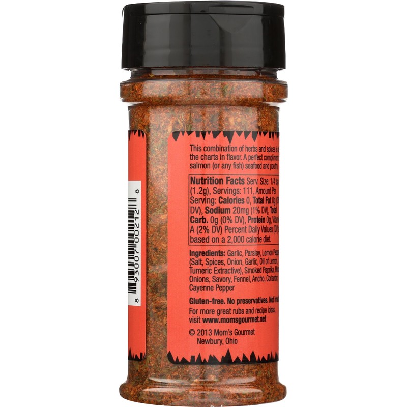 Moms Gourmet, Rub Jammin Salmon, 4.5 Ounce