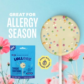 Lolleez by EEZ Co. Throat Soothing Pops for Kids, Birthday Cake, 28ct