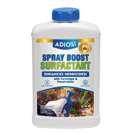 Adios! Spray Boost Surfactant for Herbicides - Makes 100 Gallons of Nonionic Wetting Agent (32oz)