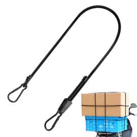 Carabiner Bungee Cord, Truck Lashing Cords with Carabiner Hooks, Heavy Duty Outdoor Luggage Rope, Black Tarp Straps, Elastic Straps for Tents, Cargo, Kayak Boat