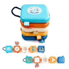 CSJKTOY Montessori Bizzy Board Toy, Develops Focus and Hand-Eye Coordination, Early Education, Fun for Boys and Girls, Play at Home, Outdoor, Car or Travel, Birthday Gift