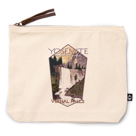 Lantern Press Yosemite National Park, California, Vernal Falls, 100% Cotton Zipper Pouch, Travel Accessory, Go Bag
