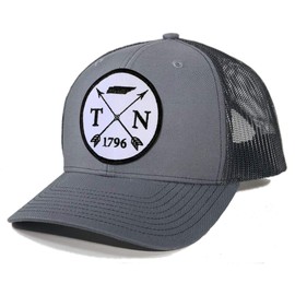 Homeland Tees Men's Tennessee Arrow Patch Trucker Hat - Charcoal/Black