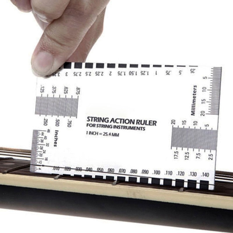 String Action Ruler Stainless Steel Height Gauge Replacement Guitar Repairing