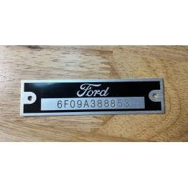 Unbranded 15 Blank (no engraving)FORD SCRIPT PLATE ID DATA PLATE NUMBER DATA TAG NAMEPLATE