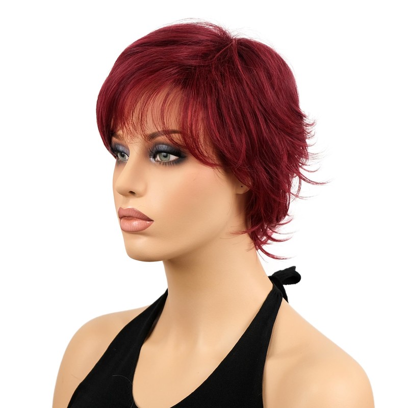 Lydell 8" Short Layered Shaggy Wavy Wigs Full Heat Resistant