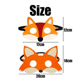HDGSAFD 2 Pieces Fox Mask, Masquerade Mask, Role Play Accessories, Cute Cartoon Mask