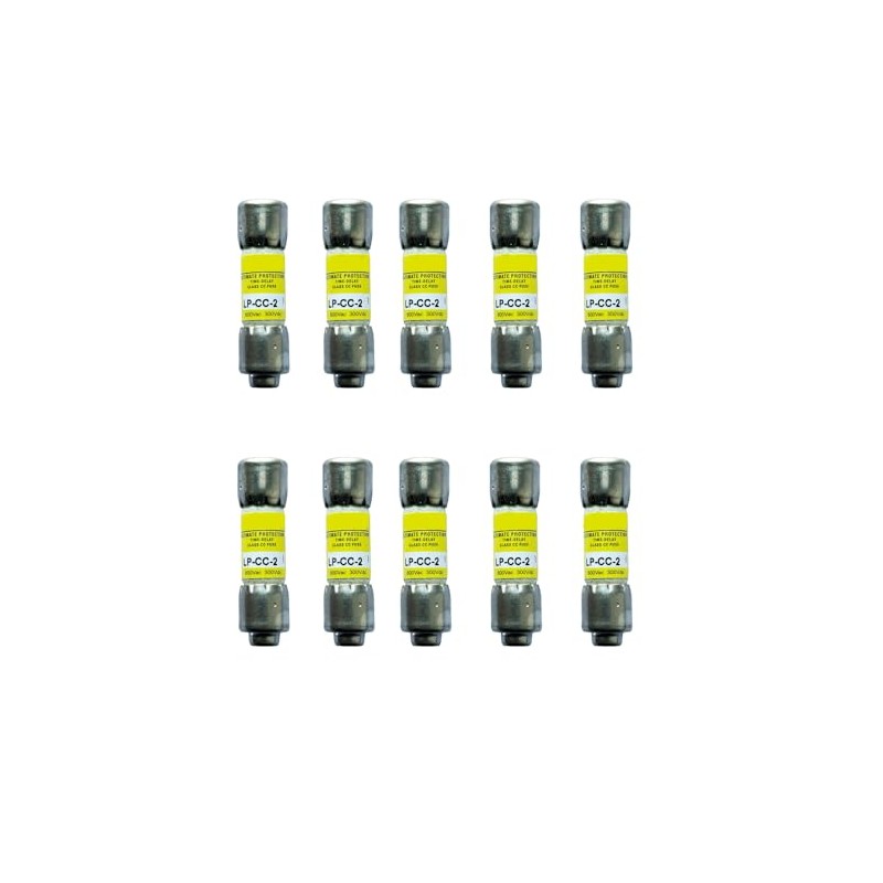 10-Pack New LP-CC-2 LP-CC-2A LP-CC 2A 600Vac Time Delay Fuse