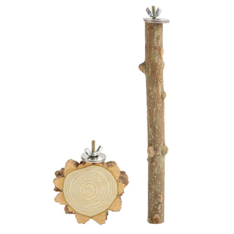 Bird Chewing Toys Hanging Natural Wood Parrot Swing Chewing Toys