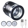 10X Rechargeable Jewelers Loupe with LED Lights and 3 Reticle