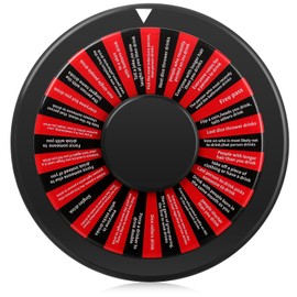 Libima 9.5 Inch Table Prize Wheel 36 Slot Color Prize Wheel Spinner for Drinking Conversation Game for Adults Birthday Wedding Bachelorette Holiday Party (Classic Drinking Style)