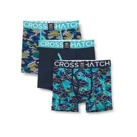 Crosshatch Men's LINAMO Boxer Shorts, Teal, M