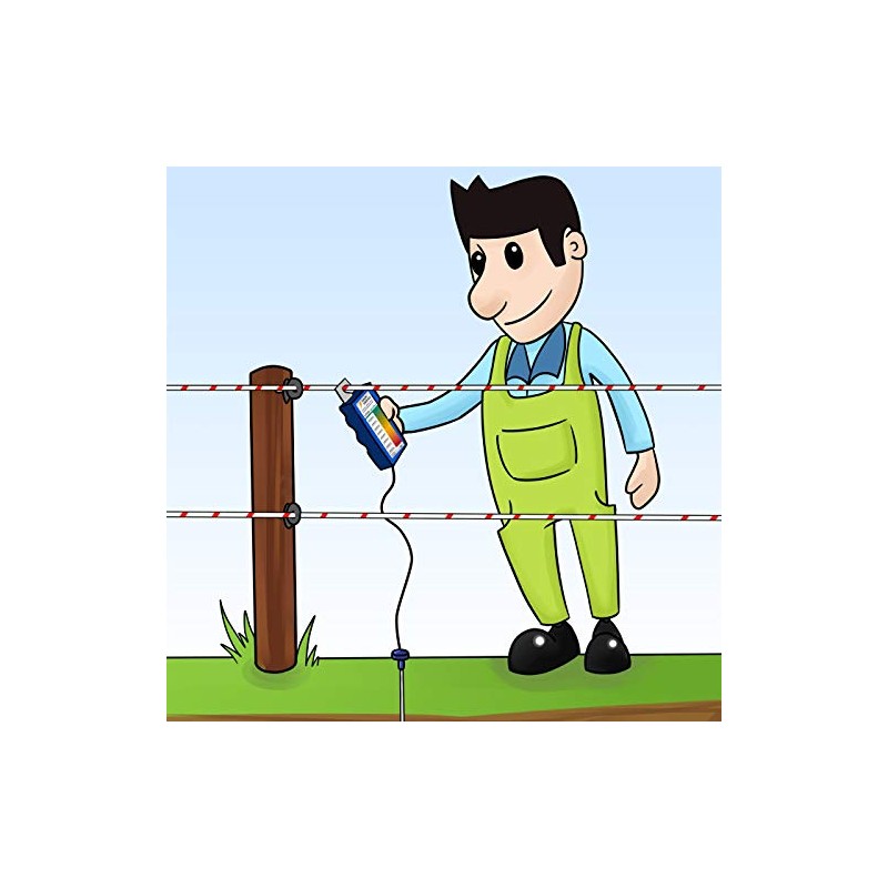 Fence Check with 6 steps up to 10,000 volts for