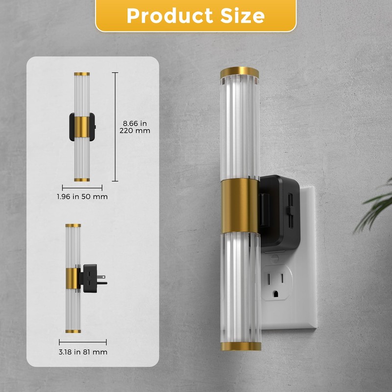 L LOHAS LED Rotating Night Light, Night Lights Plug into