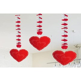 Folat 24454 Hangers Hearts, Red