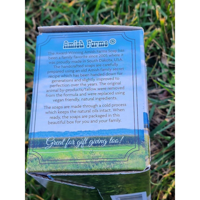 Amish Farm Handcrafted Natural Ingredients Bar Soap 6 Huge 6+