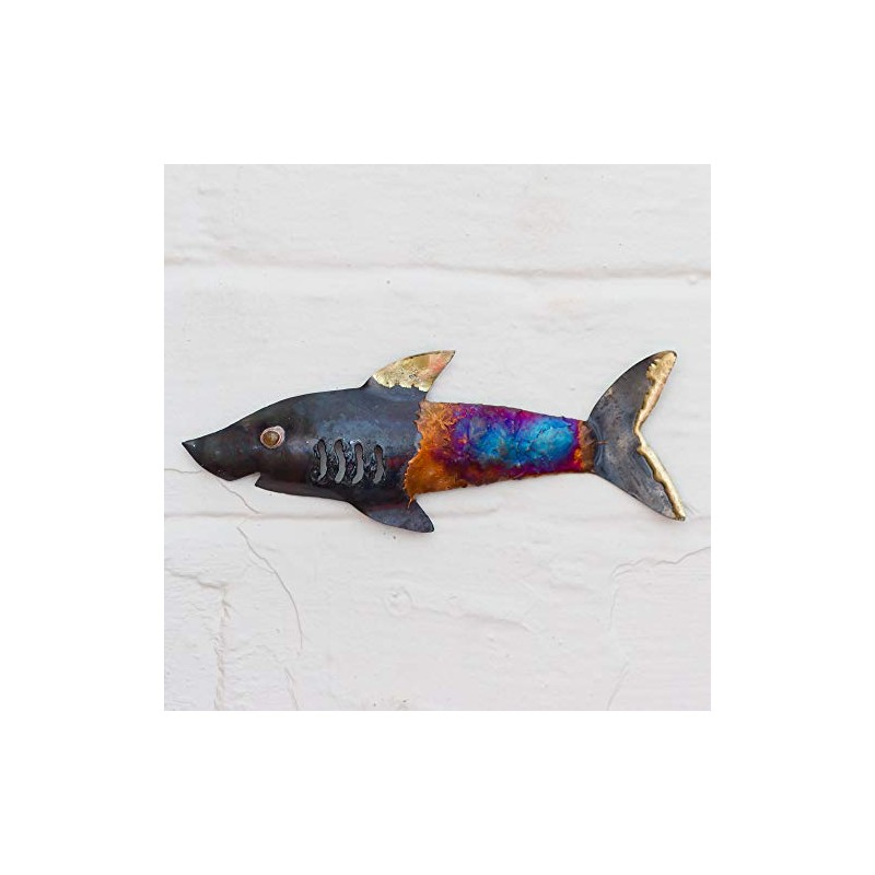 Tumia LAC Shark - Recycled metal wall hanging decoration -