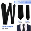 Paradi star Men's Tie,3.15 inch Solid Color Formal Necktie for