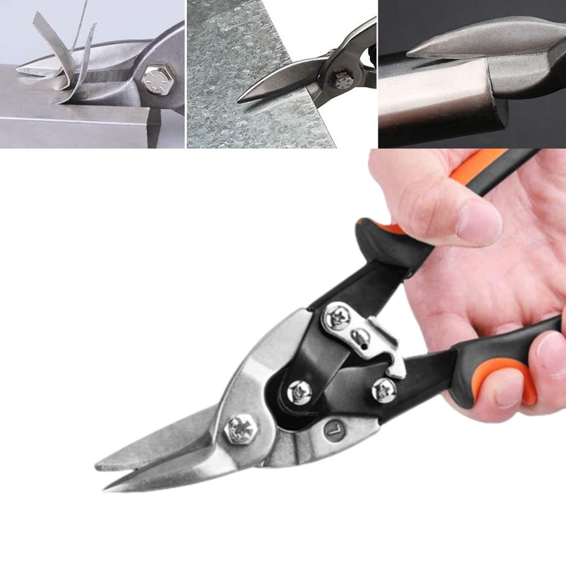AIMALL Heavy Duty Aviation Tin Scissors Set - 3-Piece Metal