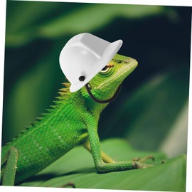 SEWOART Lizard & Snake Hats - Tiny & Mini Safety Hats for Reptiles & Pets - White Plastic Cosplay Decorations
