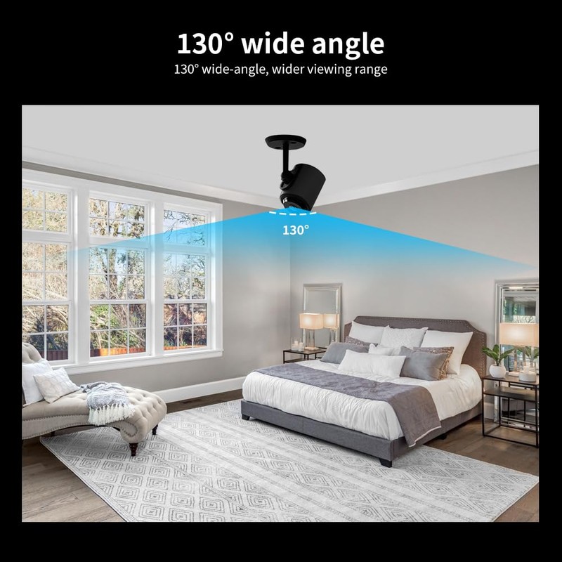1080p Security Camera (2.4G Only), Small Indoor Camera, WiFi Wireless,