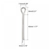 sourcing map Split Cotter Pin, 4mm x 45mm Stainless Steel