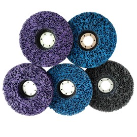 Cleaning Disc Set 5 Pieces Mixed CSD Disc Sanding Disc 125 x 22 mm Coarse Cleaning Disc Strip Discs CSD Cleaning Fleece for Angle Grinder Removal of Paint Rust Welds Oxidation