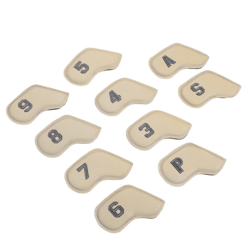 10PCS Golf Head Protective Covers Waterproof PU Material Golf Putter