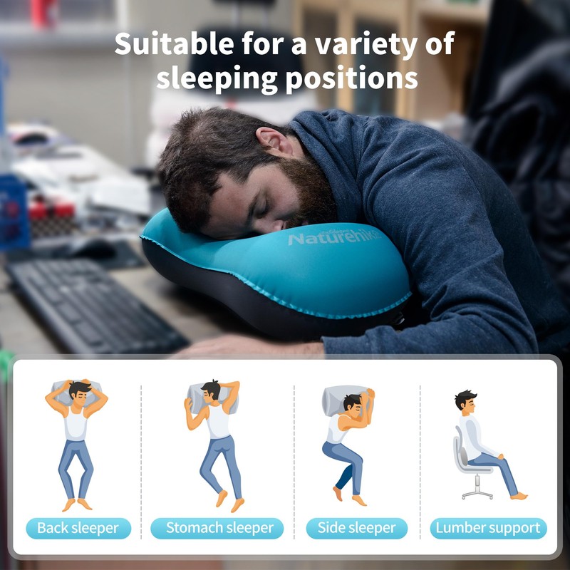 Naturehike Aeros Travel Pillow TPU Ultralight Inflatable Waterproof Compressorba Camping