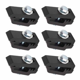 6pcs Truck Bed Cover Clamps 1112514 Aluminum Low Pro Mounting Clamps for Truck Topper Cover Cap camperr Shell with Strong Fastening Performance Fit Most Truck Beds (Black)