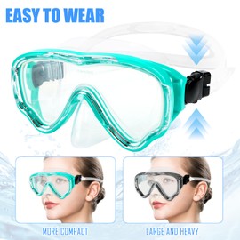 SUPRROW Swimming Goggles Schwimmbrille, Auslaufende Erwachsene Männer Frauen Taucherbrille Mit Nase HD Schwimmbrille Nebel Anti-Leck Taucherbrille 180°Panorama Taucherbrille