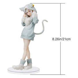 IOSCDH Emili-a Figures Statue, Re Zero Figures - Starting Life in Another World, Anime Figures, 8.2 Inch Anime Collection, Doll Desktop Ornaments, Cat Woman, Gifts for Anime Fans, Children (Standing)