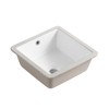 14 Inch Small Square White Undermount Bathroom Sink 13.75" x