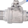 Ball Valve 304 Stainless Steel NPT 3/4in 2 Male Thread