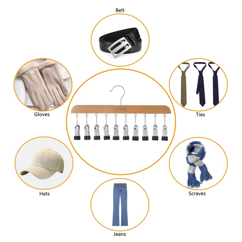 Legging Organizer for Closet Hanging, Pants Hangers with Clips Holds