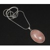 Rose Quartz pendant, Silver plated Pendants, handmade pendants. unisex pendant,