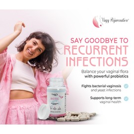 Vagy Rejuvenation BioticLife Probiotic for Women – Probiotics for Vaginal, Digestive & Urinary Health – Supplement with Prebiotics & Cranberry Extract – 60 Capsules