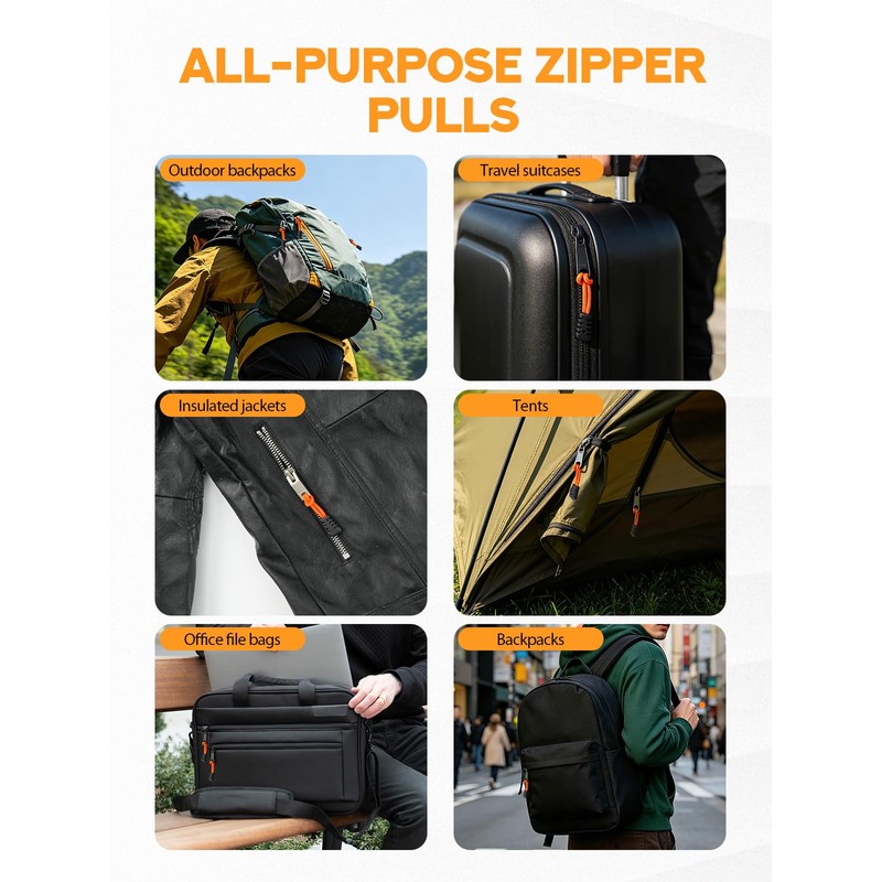 Zipper Pull Replacement Kit, 20Pcs Tool-Free Zipper Extender with Durable
