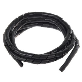 Maclean MCTV-687 B Flexible Cable Spiral Band Cable Hose Bundle Area Wrap Hose 3 m (20.4 x 22 mm, Black)