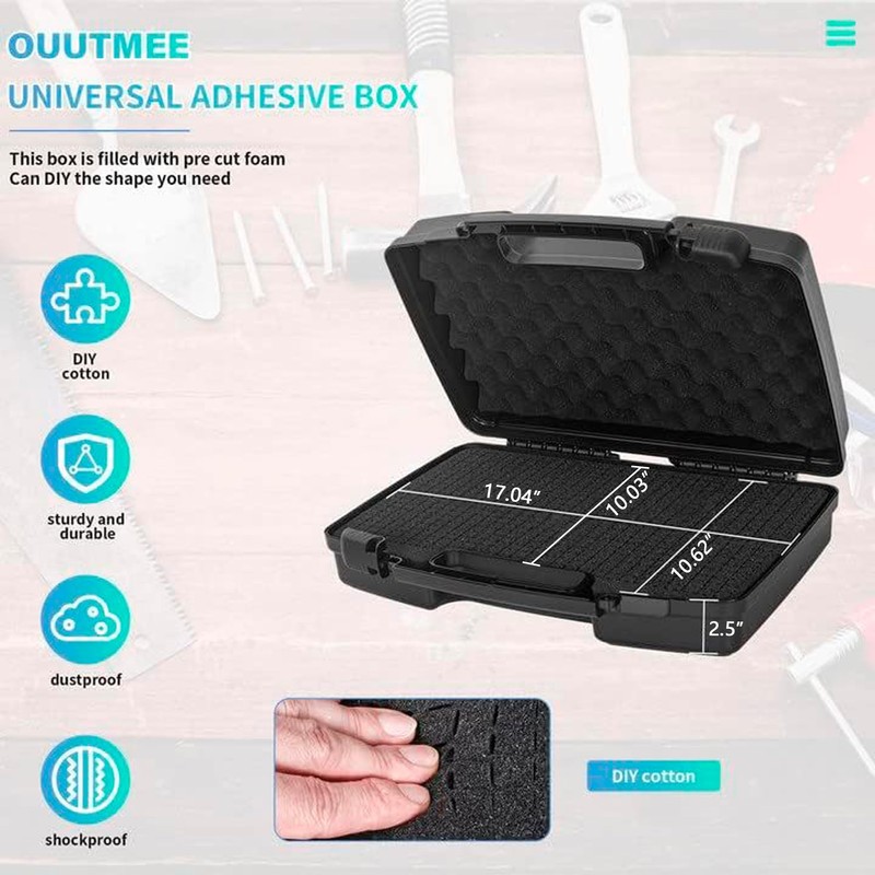 OUUTMEE 17" x 11.22" x 4.96" Portable Hard-Shell Case
