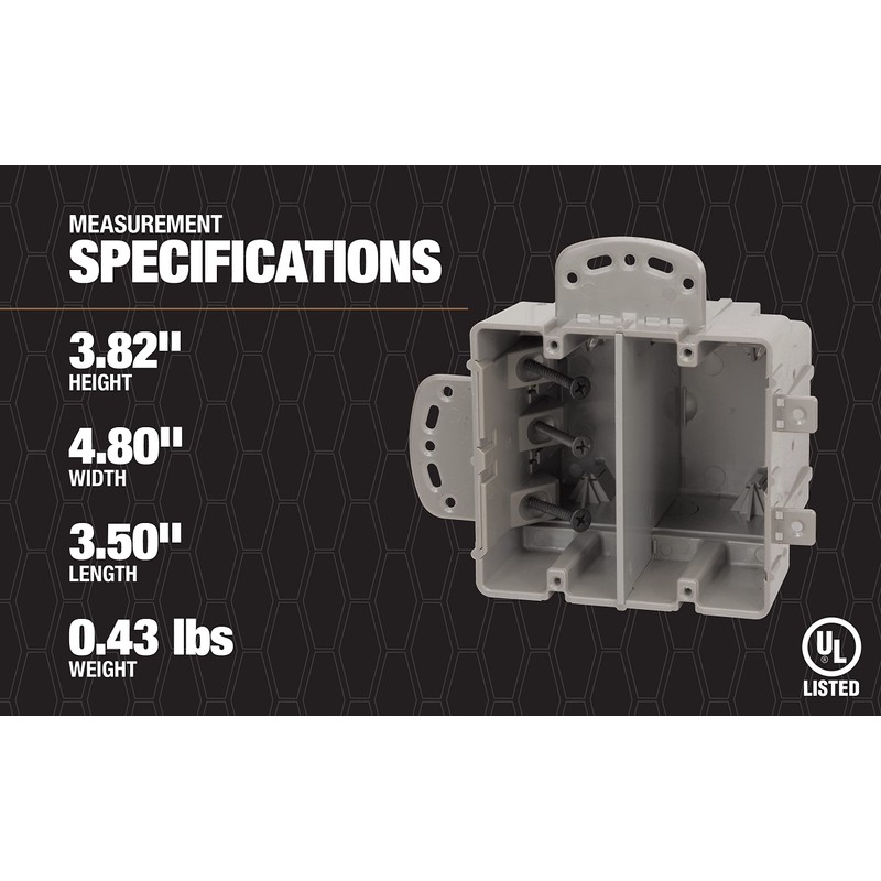 Southwire MSBMMT2G 2 Gang Multi Mount Device Box with Depth