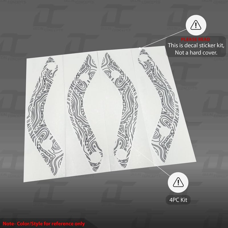 Decal Concepts Topography Style Door Trim Handle Accent Decal Kit