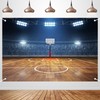 Basketball Court Spotlight Scene Backdrop Banner - Photography Background for