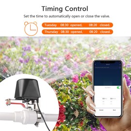 EVERSECU Tuya Smart WiFi & Bluetooth Smart Water Valve, Shutoff WiFi Control Water Valve Compatible with Alexa, Google and Application Program iOS/Android