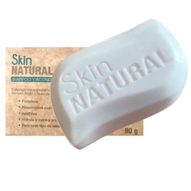 SKIN NATURAL - Shampoo Sólido 90g - Reduce la Caída del Cabello, AntiCanas, AntiCaspa y Disminuye el Cabello Graso - Champú y Acondicionador en barra 