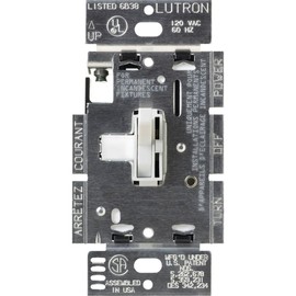 Lutron Toggler 1000-Watt Single-Pole Incandescent Dimmer Switch, AY-10PH-WH, White