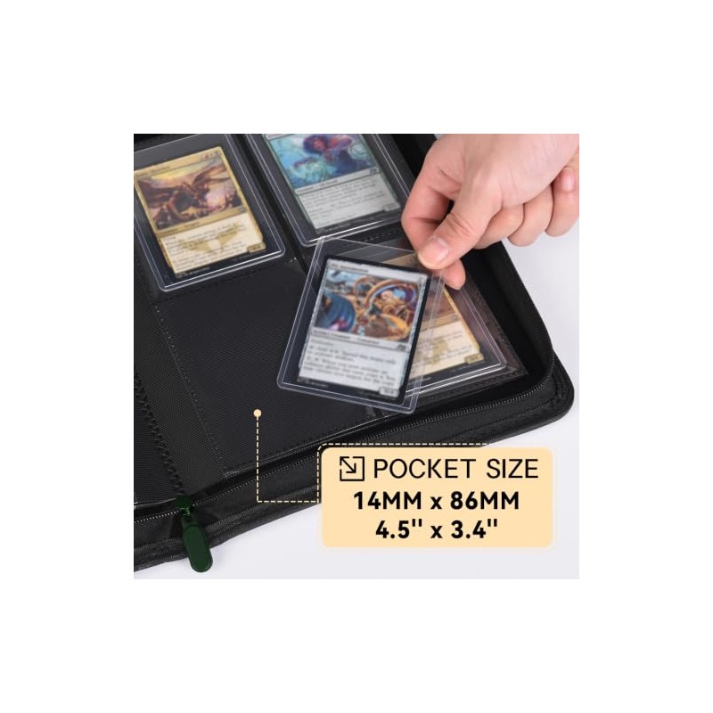 Carpeta Toploader de 4 bolsillos para tarjetas Toploader rígidas de
